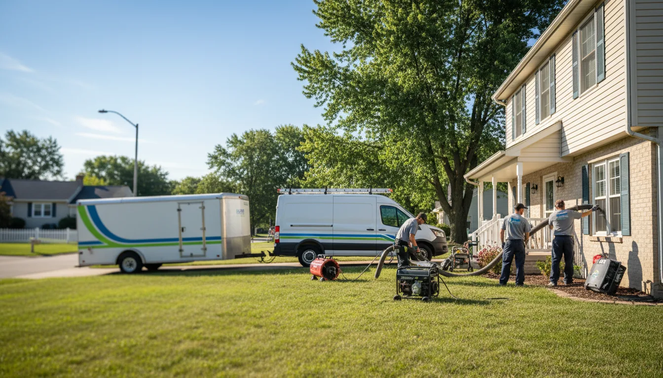 Flooded Basement Restoration And Cleanup With Repair in Moline, IL near me